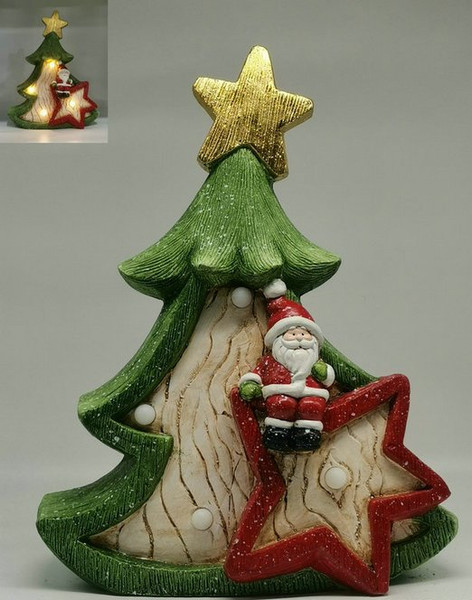 ChristmasTree Light up with Santa sitting on Star 40 cm
