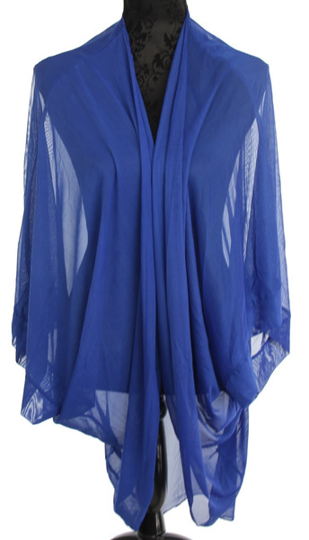 Plain Sheer Shrug - Cobalt