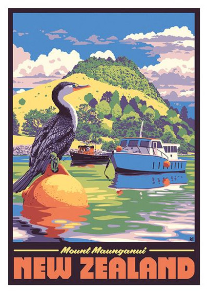 Art Postcard - Mount Maunganui