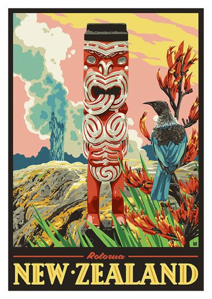 Art Postcard - Rotorua NZ