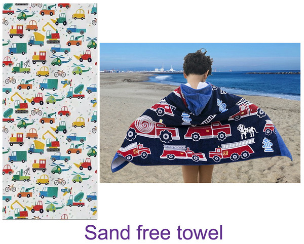 Double Sided Sand Free Towel - Cars