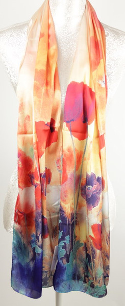 kaleidoscope of colours satin scarf - floral print
