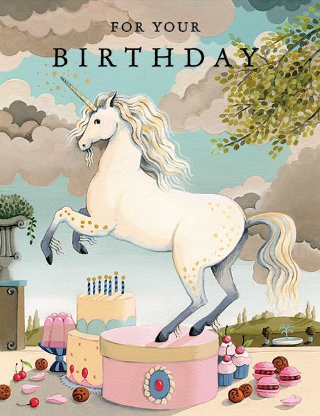 Greeting card - Unicorn birthday 'For your birthday'
