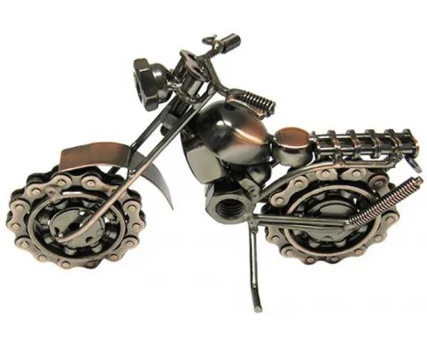 Steampunk metal farmbike ornament