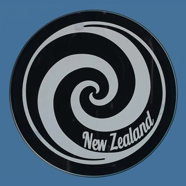 Round glass NZ Koru coasters