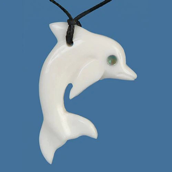 NZ Bone Dolphin pendant