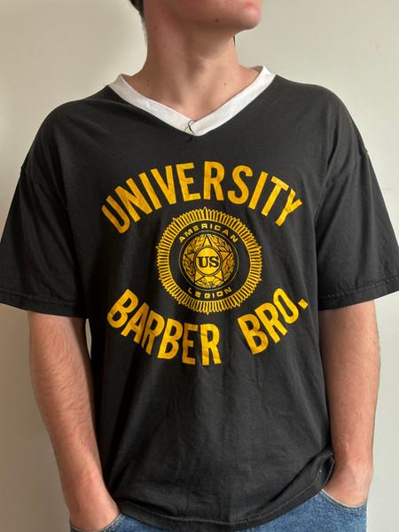 University Barber Bro American Legion Vintage tee