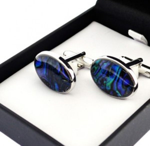 NZ Paua Oval Cufflinks