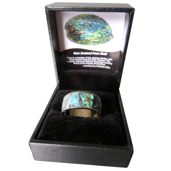 Stainless Steel Paua Ring
