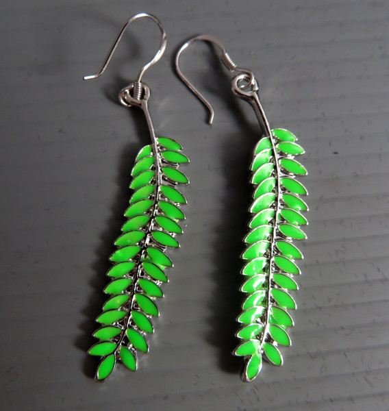 Kowhai leaf earrings