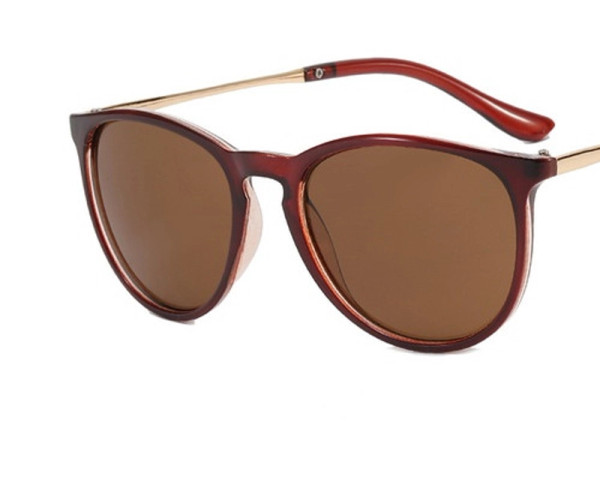 Cat's Eye Sunglasses  - Brown Frame with tea coloured  lens