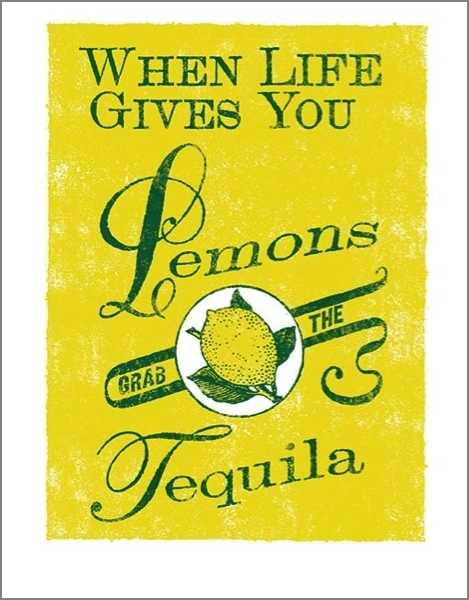 Card - when life give you lemons grab the tequila