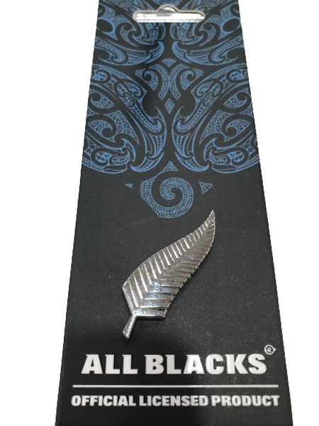 Official All Blacks Silver Fern lapel pin