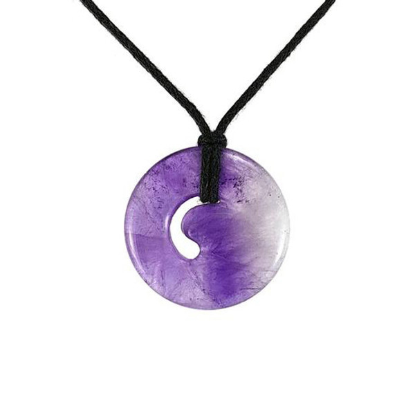 Koru Amethyst pendant on cord