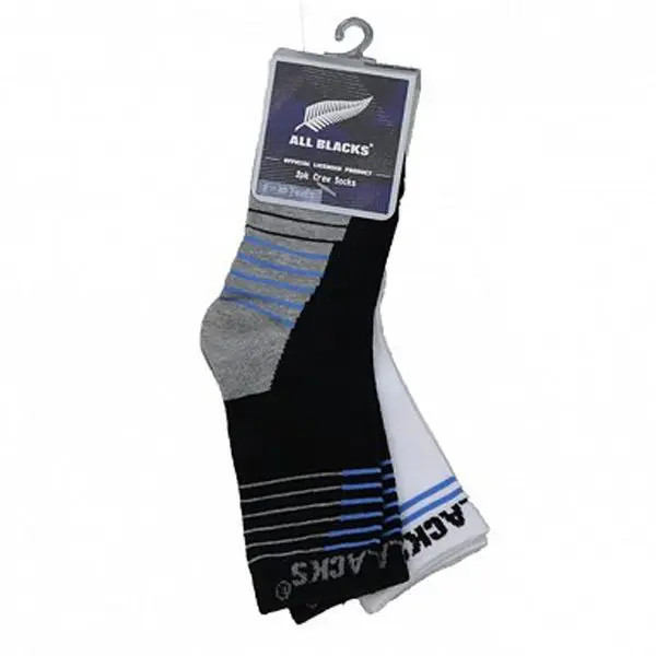 Pack of 2 - All Blacks kids crew socks (3 sizes)