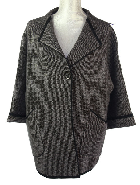 Vera jacket in black and grey