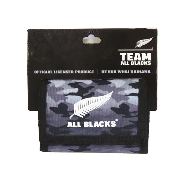All Blacks camo coloured velcro wallet