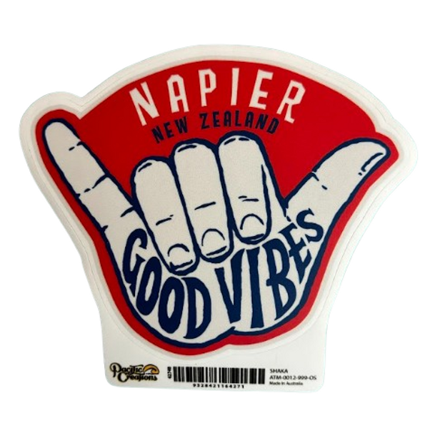 Good Vibes, Shaka, Napier New Zealand sticker