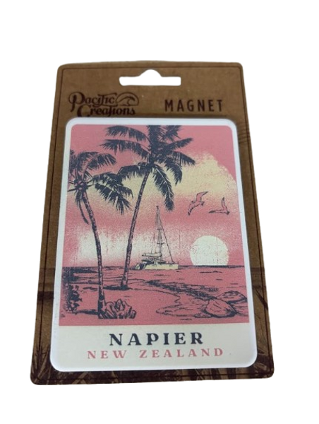 Holiday Bay design magnet with Napier, New Zealand