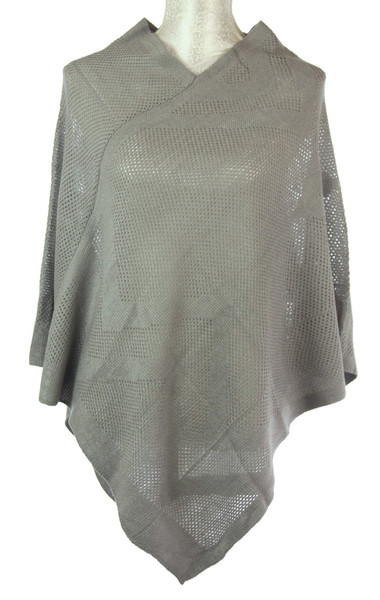 Valerie sheer poncho in grey