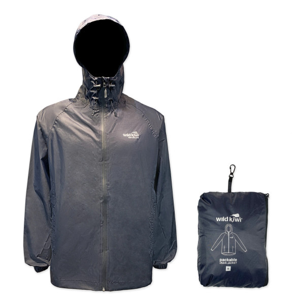 NZ Wild Kiwi packable rain resistant jacket