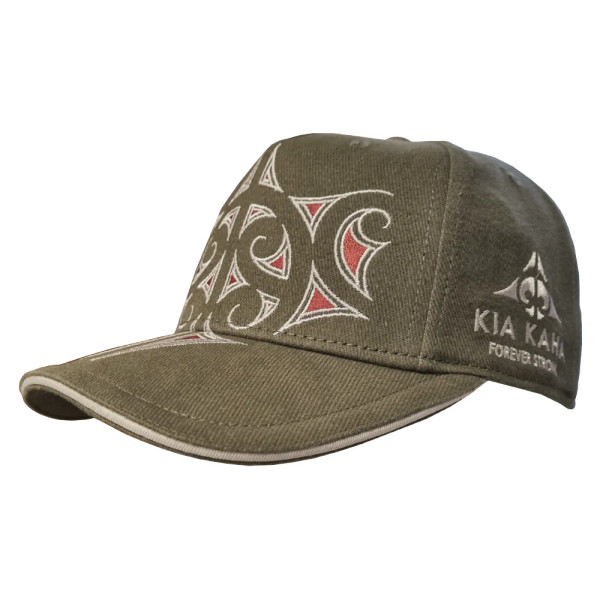 NZ souvenir cap in olive - kia kaha