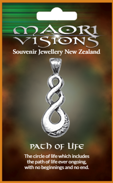 Path of life pewter triple twist pendant on cord