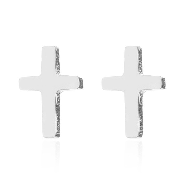 Small silver coloured cross stud