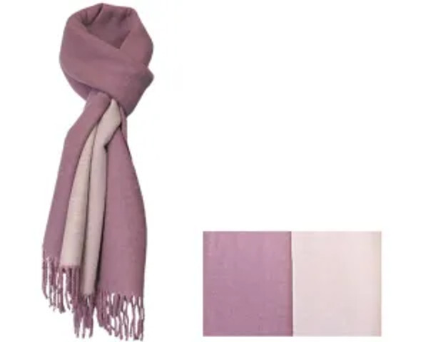 Winter weight scarf, soft and comfy - 2 shades of mauve