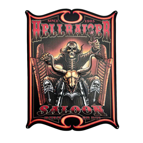 Hellraiser saloon metal sign (30cm across)