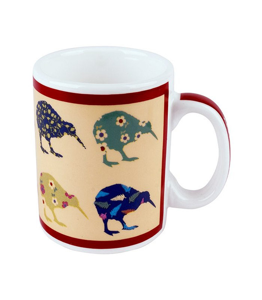 Kiwi Applique New Zealand souvenir porcelain mini mug