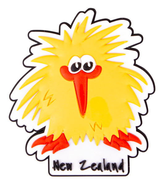 Yellow crazy kiwi PVC magnet