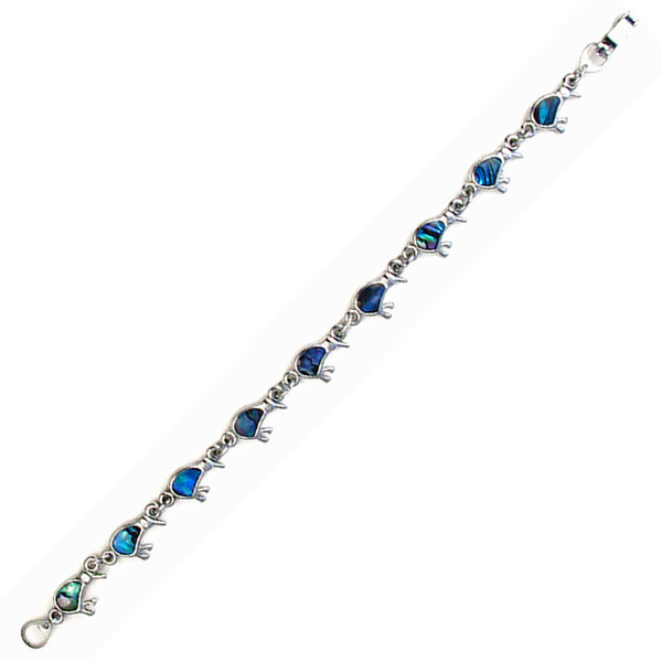 New Zealand paua shell small kiwi bracelet