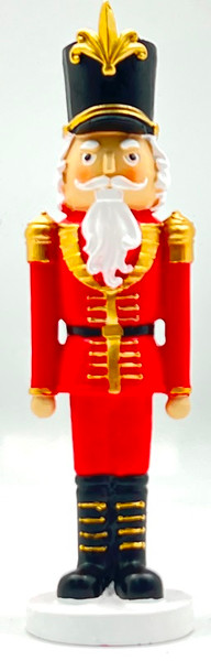 Christmas nutcracker in red soldier uniform