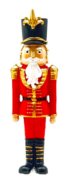 Nutcracker soldier figurine in red uniform