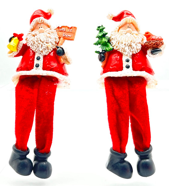 Santa shelf sitter with dangle legs