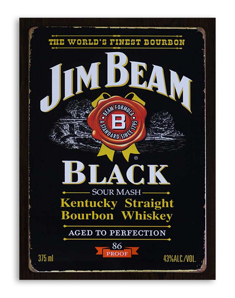 Jim Beam Black retro style tin sign