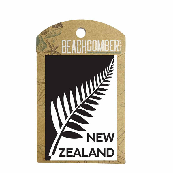 NZ fridge magnet - New Zealand black and white frern