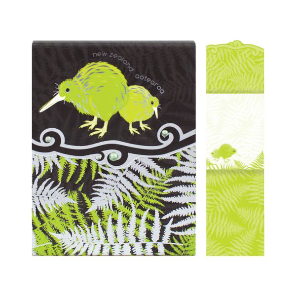 New Zealand Kiwi and ferns notepad