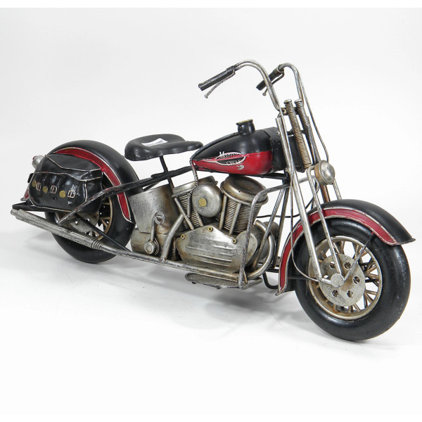 retro style black and red Model ornament Motor bike (Large)