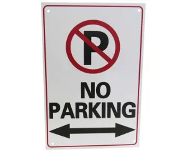 No Parking sign (suitable outdoors)