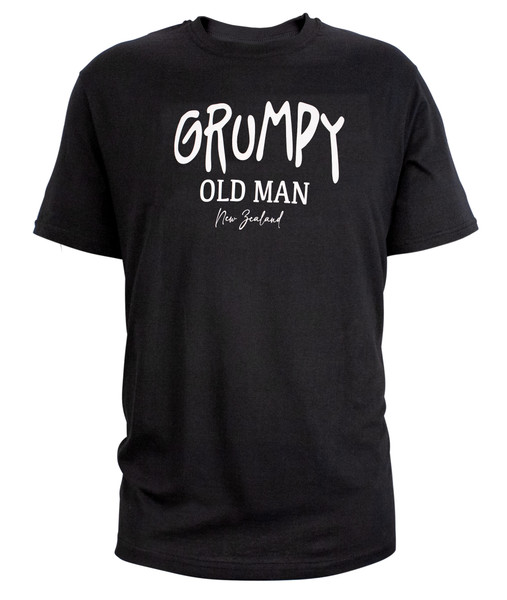 Grumpy Old Man New Zealand T-Shirt - Black