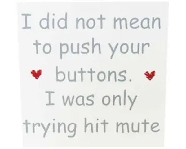 I Did Not Mean To Push Your Buttons -Square Magnet