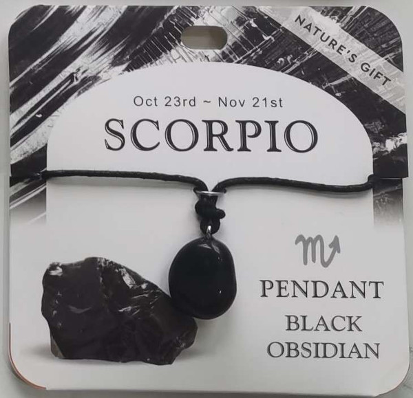 Obsidian Pendant- Scorpio