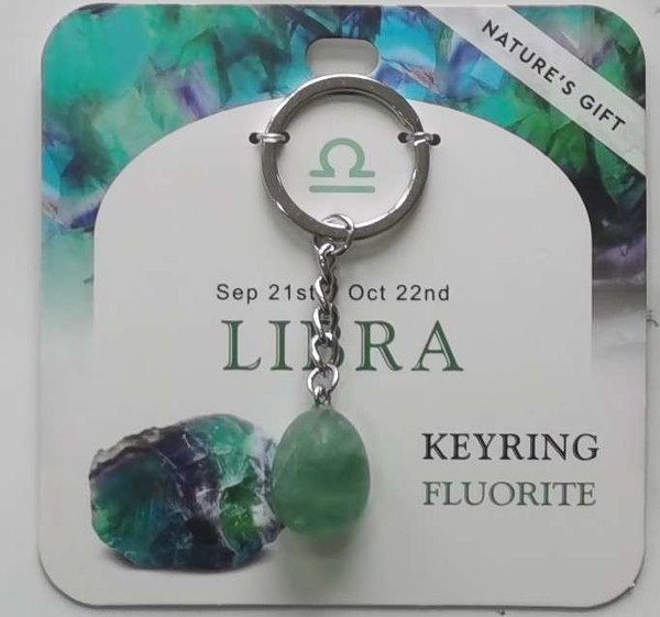 Fluorite Keyring - Libra