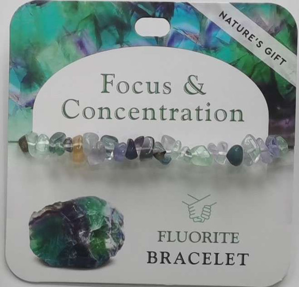 Gem-Chip Bracelet Fluorite- Focus And Concentration