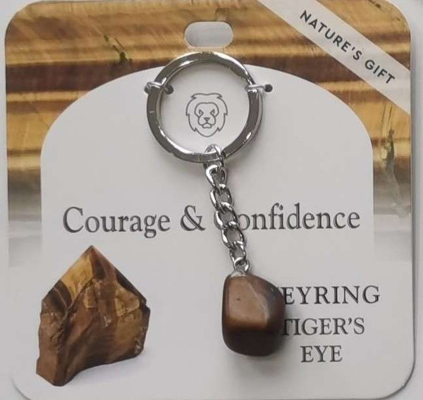 Keyring Gold Tiger's eye- Courage And Confidence