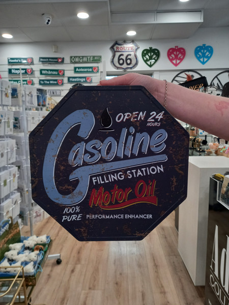 Retro Gasoline Filling Station Tin Sign