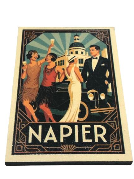 Napier Art Deco Fridge Magnet – Celebrating at The Dome