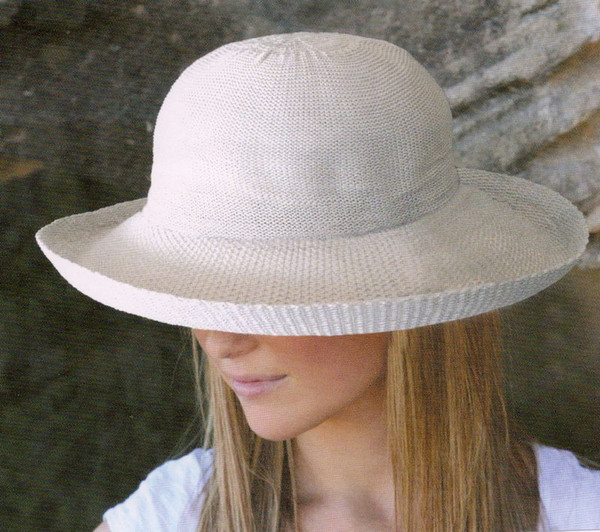 Classic Breton lined sun hat - ivory